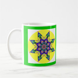 Kaleidoscopic Mandaladesign 4 för vattenfärg A28 Kaffemugg