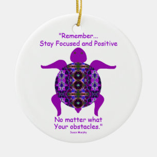Kaleidoscopic Mandalasköldpadda Ornament.6 Julgransprydnad Keramik