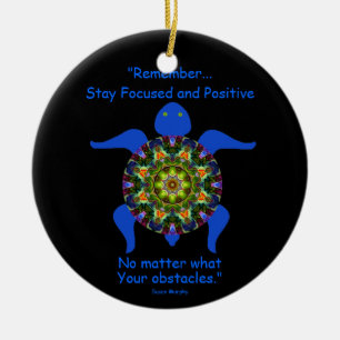 Kaleidoscopic Mandalasköldpadda Ornament.8 Julgransprydnad Keramik