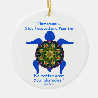 Kaleidoscopic Mandalasköldpadda Ornament.8 Julgransprydnad Keramik