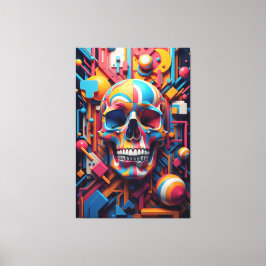 Kaleidoscopic Skull Canvastryck