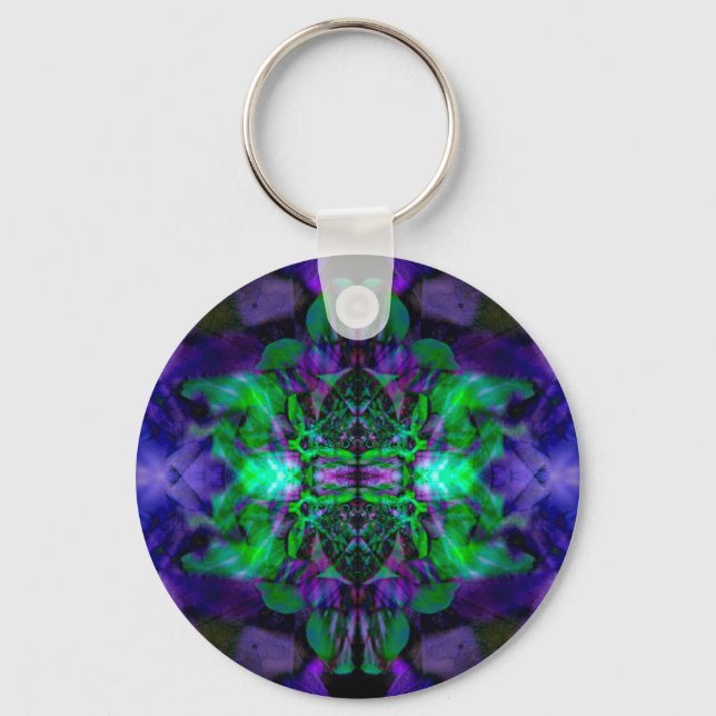 Kaleidoskoblomma mönster nyckelring (Framsida)