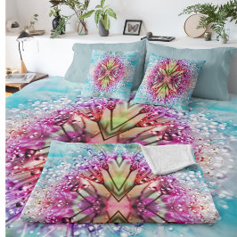 Kaleidoskop: Blommigt av Abstrakt Fleecefilt