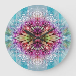 Kaleidoskop: Blommigt av Abstrakt Stor Klocka