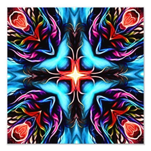 Kaleidoskop Design Fototryck (Framsidan)