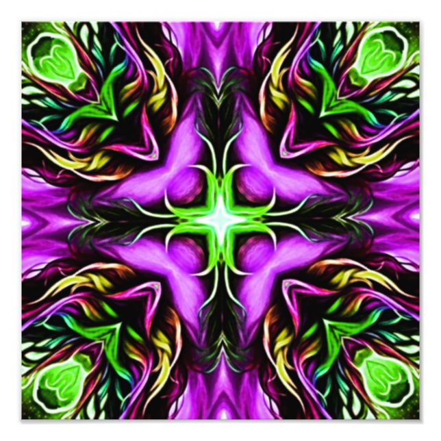Kaleidoskop Design Fototryck (Framsidan)
