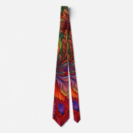 Kaleidoskop Färg Blommigt Neck Tie Slips