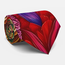 Kaleidoskop Färg Blommigt Neck Tie Slips