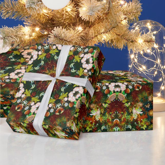 Kaleidoskop, färgad jul presentpapper (Helgdagar)