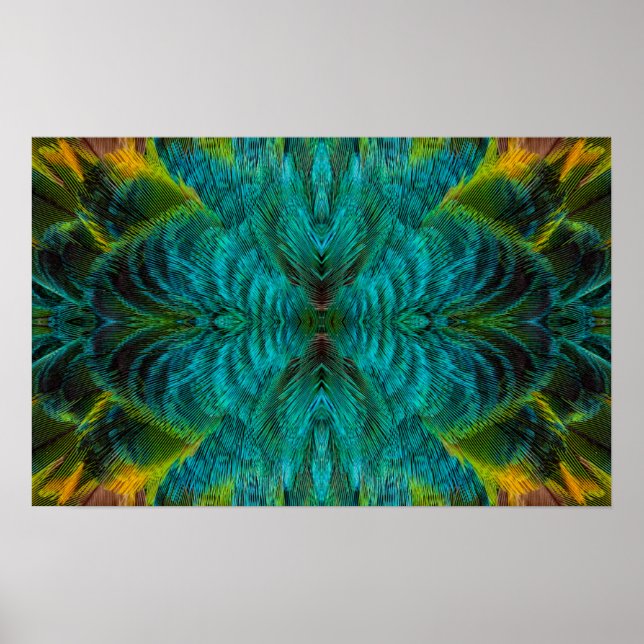 Kaleidoskop Feather Design Poster (Framsidan)