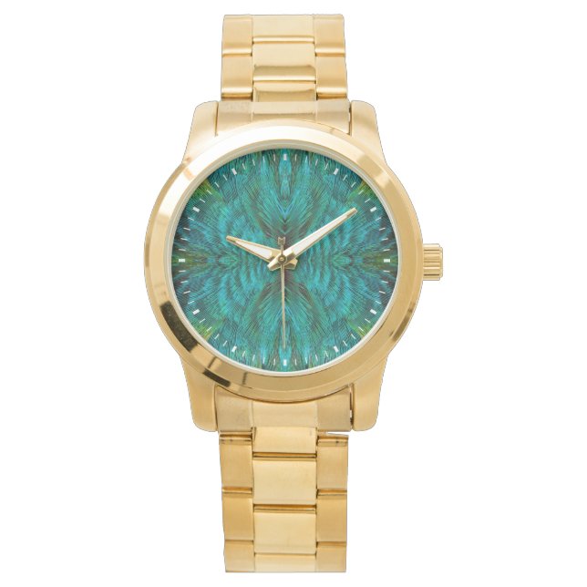 Kaleidoskop Fjäderdesign Armbandsur (Framsida)
