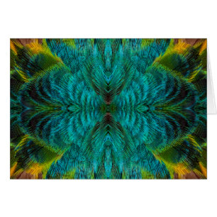 Kaleidoskop Fjäderdesign Hälsningskort