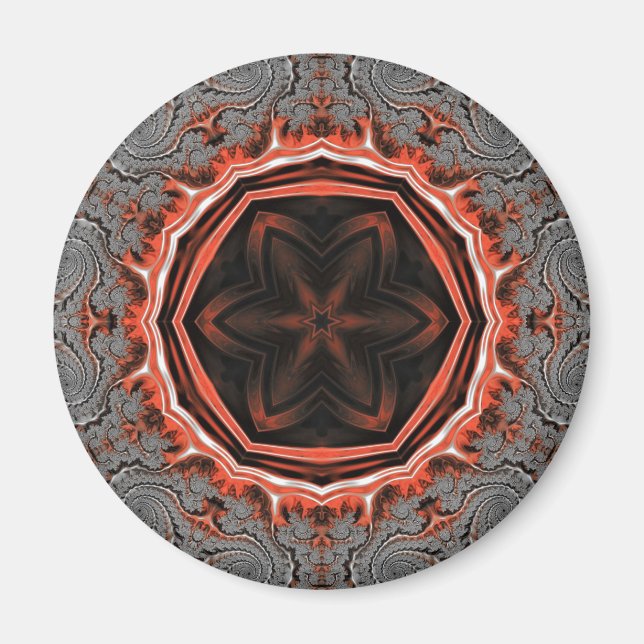 Kaleidoskop Flames Magnet (Framsidan)