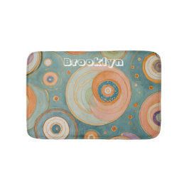 Kaleidoskop Harmony: Swirly Pastel Circles Badrumsmatta