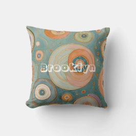 Kaleidoskop Harmony: Swirly Pastel Circles Kudde