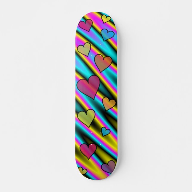 Kaleidoskop Hearts Mini Skateboard Bräda 18,5 Cm (Framsida)