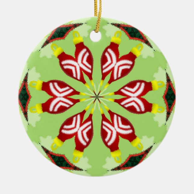 Kaleidoskop "K1 SQ" Julgransprydnad Keramik (Framsidan)