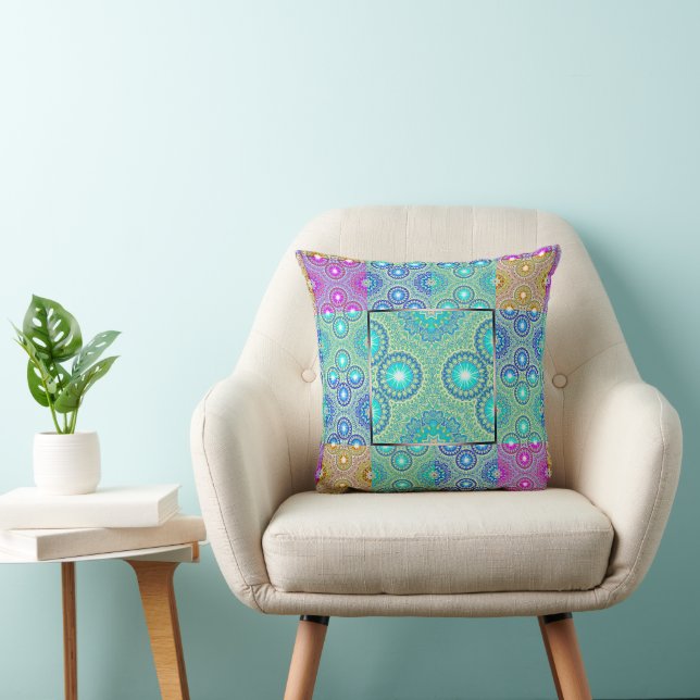 Kaleidoskop Patchwork - sömlös mönster 1 Kudde (Stol)