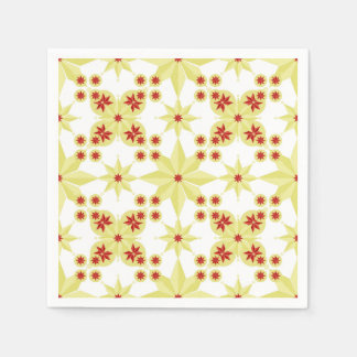 Kaleidoskop starburst red och guld mönster pappersservett