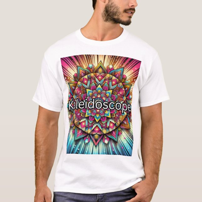 "Kaleidoskop" T-Shirt - Vibrant, fet (Framsida)