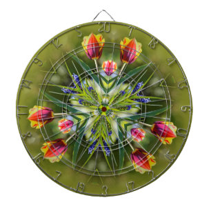 Kaleidoskopc Bifärgad Lila och Guld Tulips Darttavla