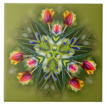 Kaleidoskopc Bifärgad Lila och Guld Tulips
