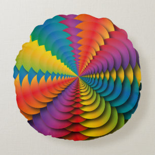 Kaleidoskopc Cushion Rund Kudde