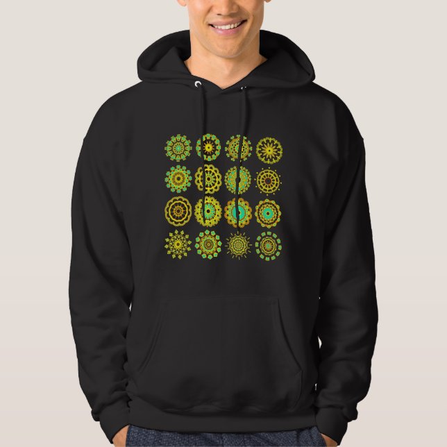 Kaleidoskopi 110714 - 16 Mandalas Hoodie (Framsida)
