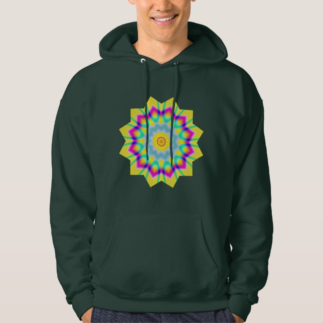 Kaleidoskopi 260614(1) sweatshirt med luva (Framsida)