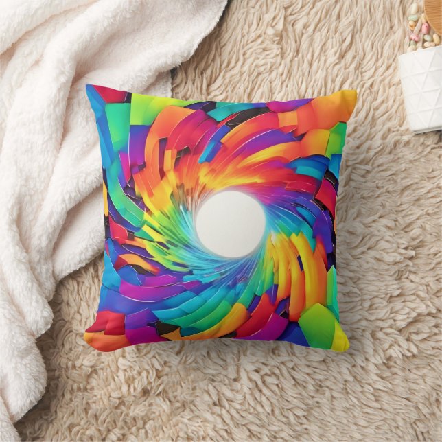 Kaleidoskopi Vortex: En färgad resa Kudde (Filt)