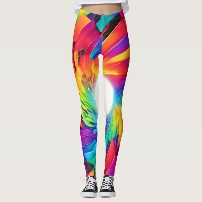 Kaleidoskopi Vortex: En färgad resa Leggings (Framsida)