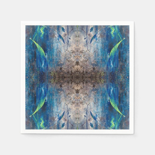 Kaleidoskopisch abstrakt bunt bohemien mandala pappersservett (Framsidan)