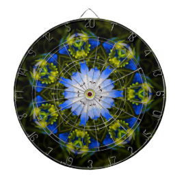 Kaleidoskopisk Baby blue Öga Vår blommor Darttavla
