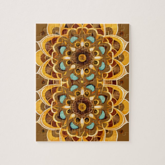 Kaleidoskopisk Vintage Mandala Pussel (Vertikal)