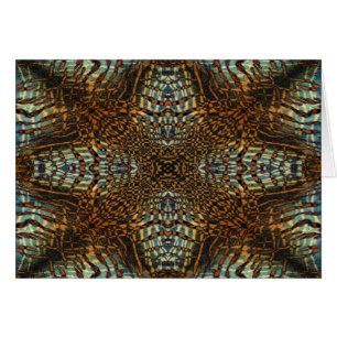 Kaleidoskoptiger päls mönster hälsningskort