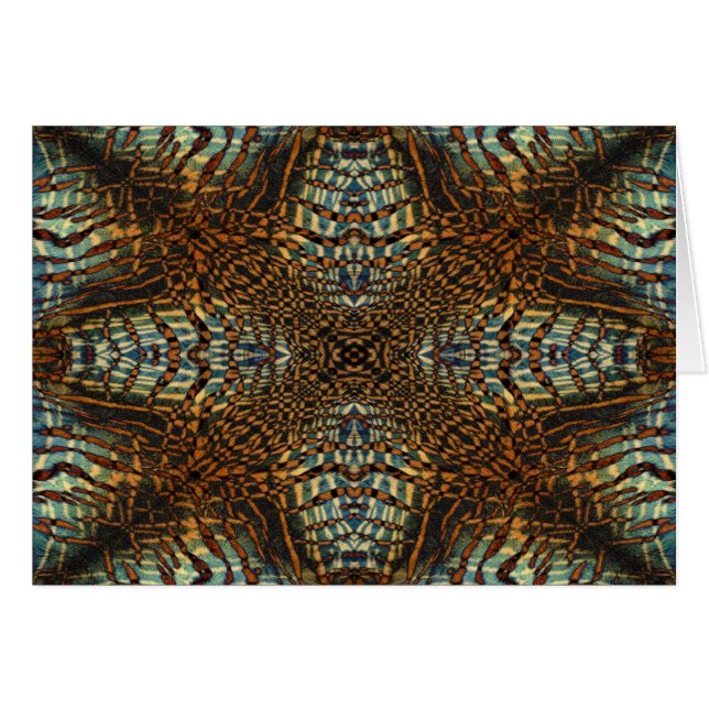 Kaleidoskoptiger päls mönster hälsningskort (Framsidan Horizontal)