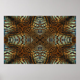 Kaleidoskoptiger päls mönster poster