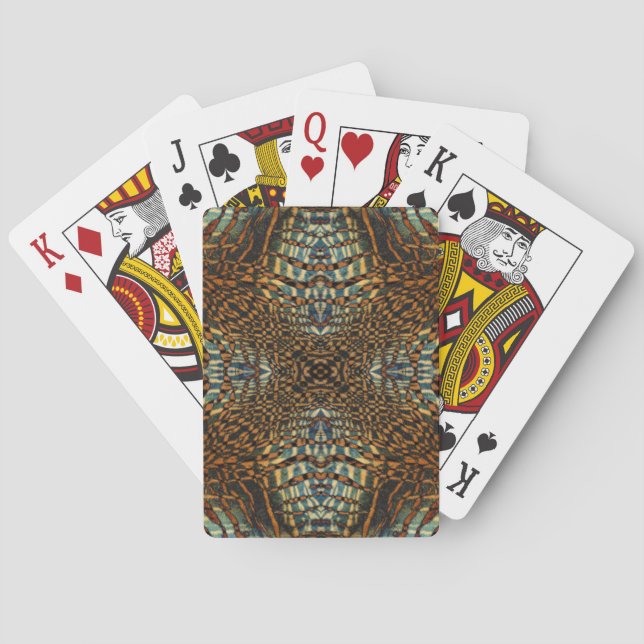 Kaleidoskoptiger päls mönster spelkort (Baksidan)