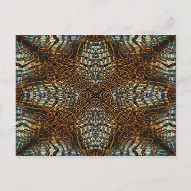 Kaleidoskoptiger päls mönster vykort (Framsida)