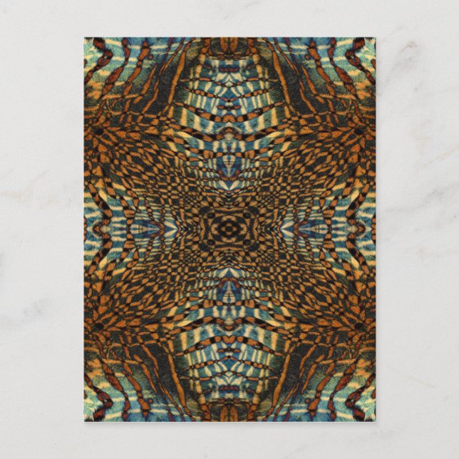 Kaleidoskoptiger päls mönster vykort (Framsida)