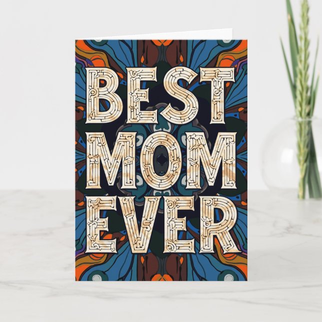 Kalejdoskop Bästa mamma någonsin kort (Framsida)