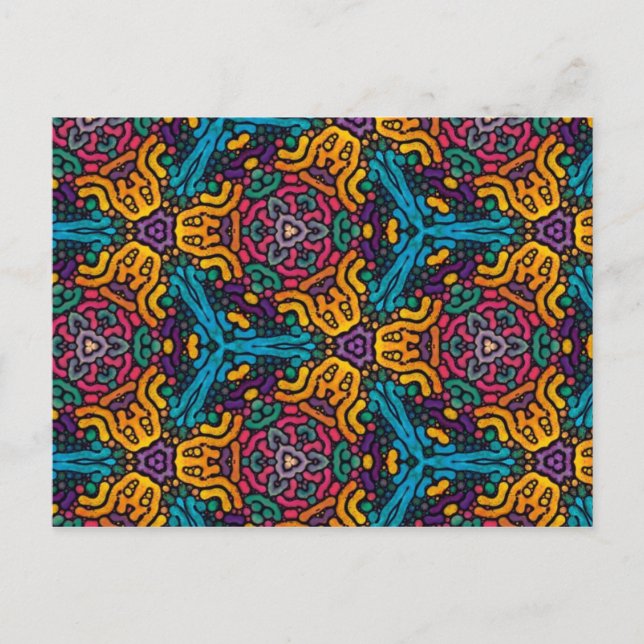 Kalejdoskop blommor vykort (Framsida)