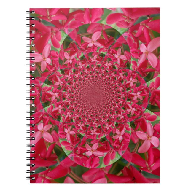 Kalejdoskop: Blood Milkweed Flower Art Anteckningsbok (Framsidan)