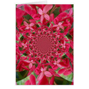 Kalejdoskop: Blood Milkweed Flower Art Hälsningskort