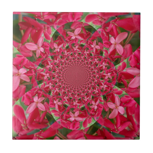Kalejdoskop: Blood Milkweed Flower Art Kakelplatta (Framsidan)