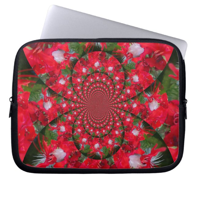 Kalejdoskop: Blood Milkweed Flower Art Laptop Sleeve (Framsidan)