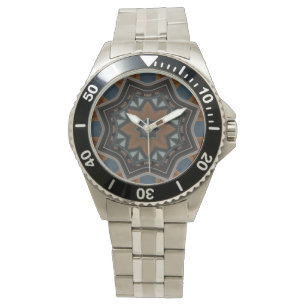 Kalejdoskop Brun Stjärnmönster... Armbandsur