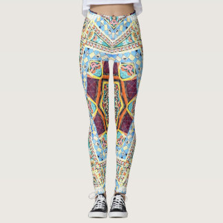 Kalejdoskop Ceramic: Abstrakt Yta Struktur Leggings