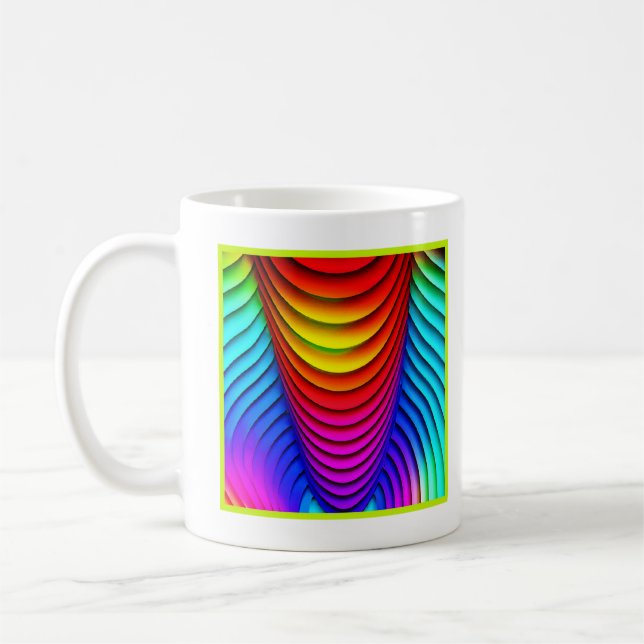 Kalejdoskop Färg 3D Mönster Kaffemugg (Vänster)