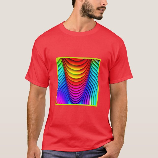 Kalejdoskop Färg 3D Mönster T Shirt (Framsida)